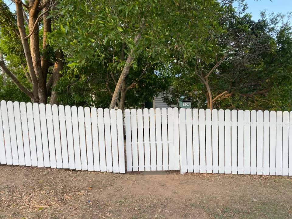 White picket fence and gate
