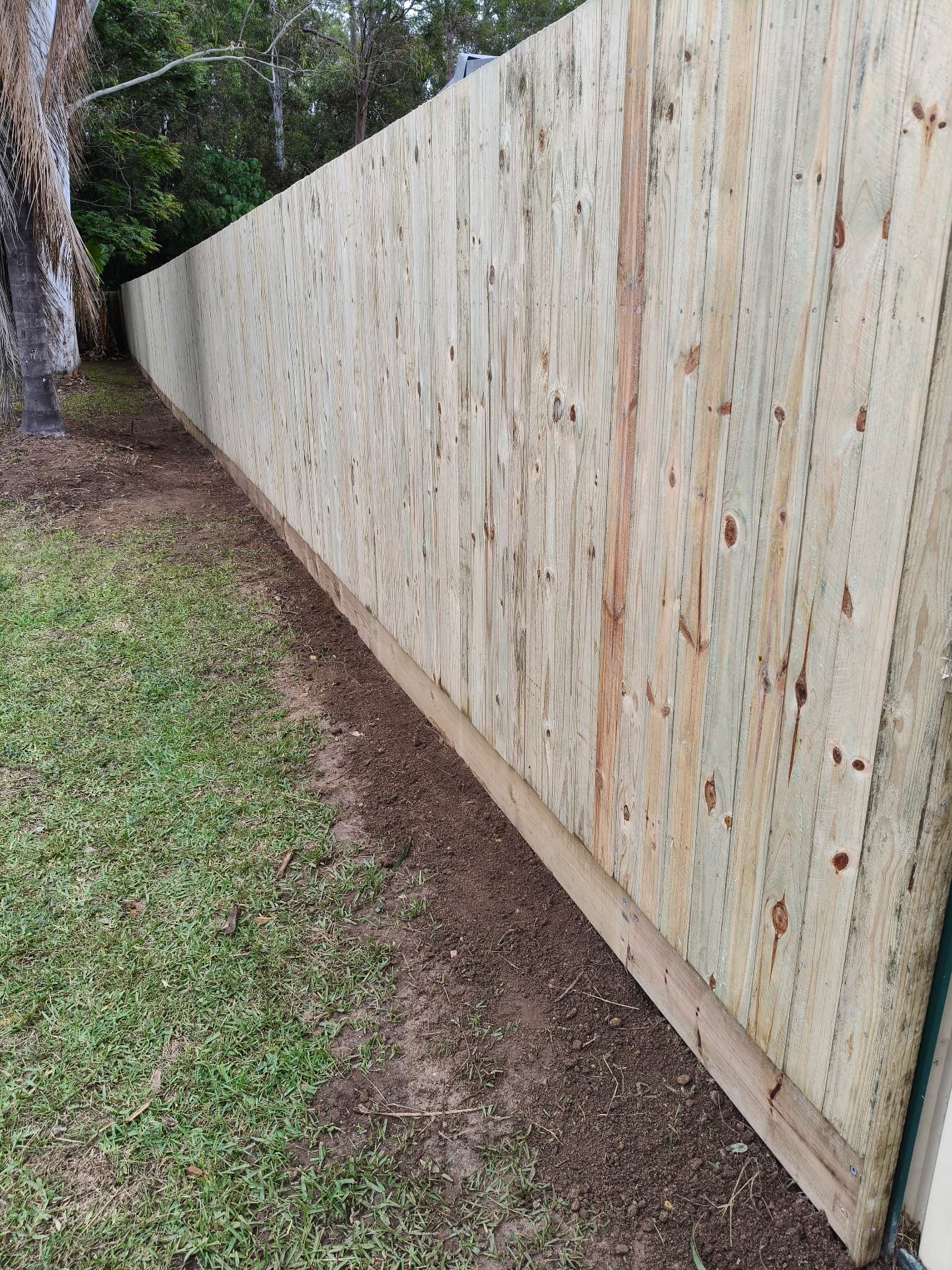 Hardwood paling boundary fence